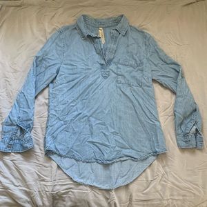 Liverpool Inam Chambray Top, size small